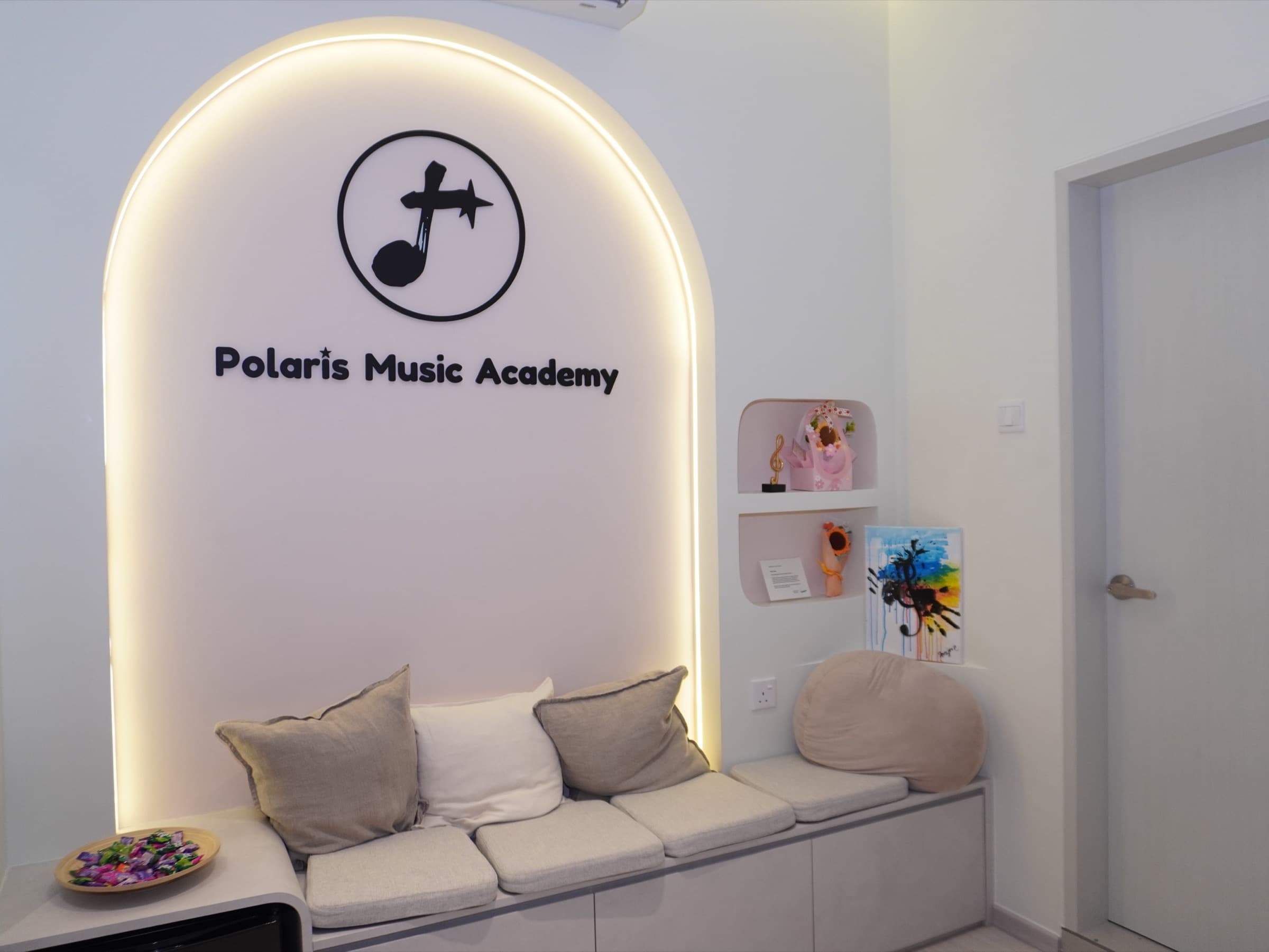 The Polaris Music Academy studio reception at Bukit Merah Central